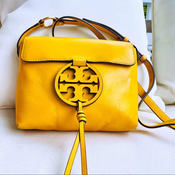 Tory Burch Deep Daffodil Miller Crossbody EUC - Picture 4 of 16